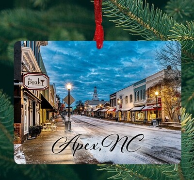Apex, NC - Ornament - Snowy Photo