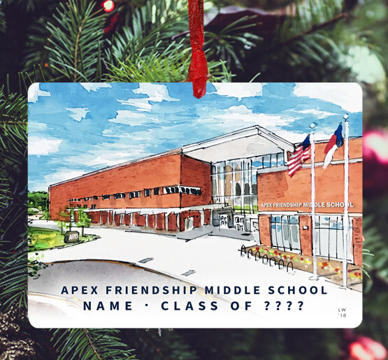 Apex, NC - Ornament - Apex Friendship Middle School - #lew