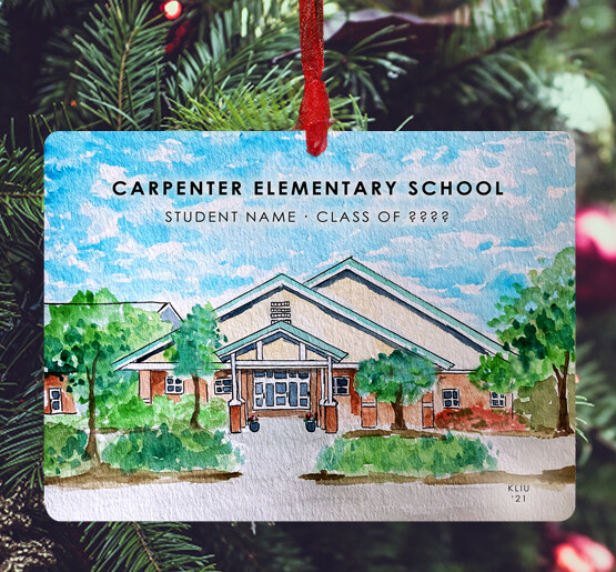 Cary, NC - Ornament - Carpenter Elementary School - #katie