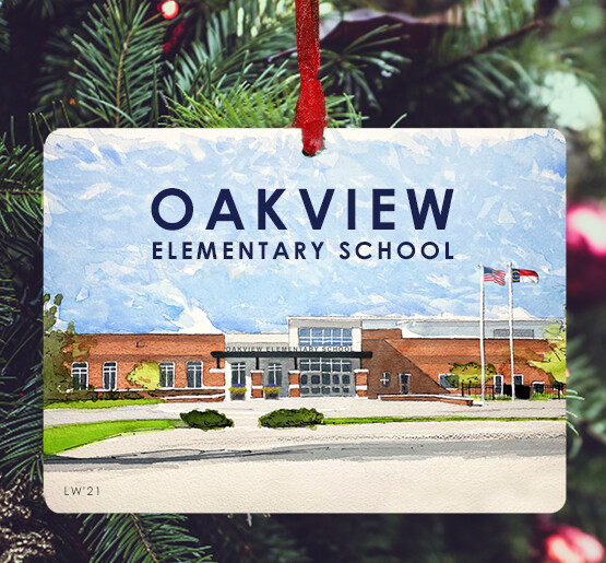 Apex, NC - Ornament - Oakview Elementary School - #lew