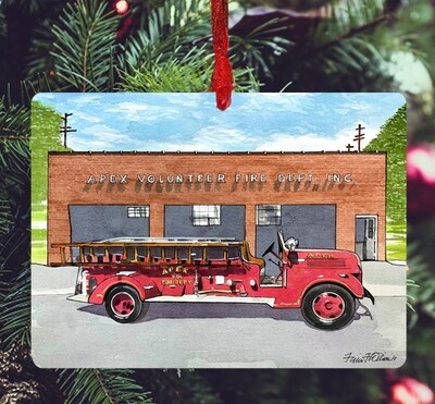 Apex, NC - Ornament - Old Apex Firetruck - #lew