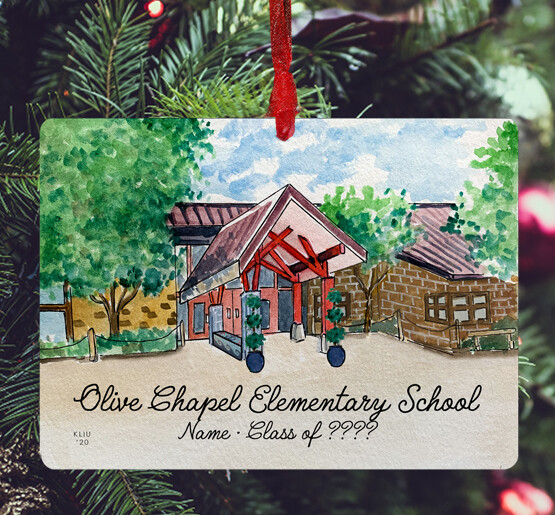 Apex, NC - Ornament - Olive Chapel Elementary School - #olive - #katie