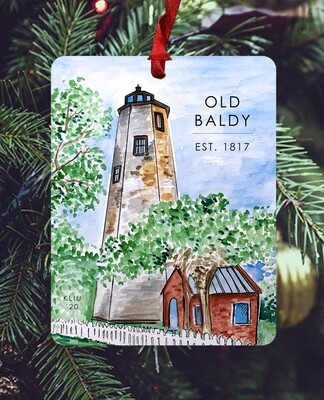 Bald Head Island, NC - Ornament - Old Baldy Lighthouse - #katie