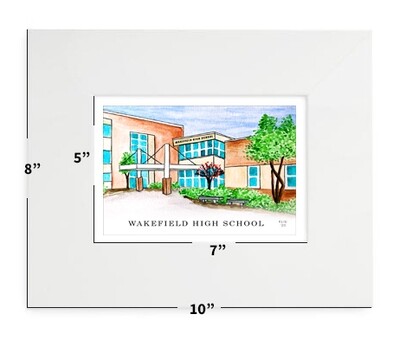 Raleigh, NC - Wakefield High School - 8"x10" - Matted Print - #katie