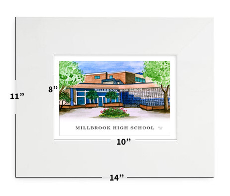 Raleigh, NC - Millbrook High School - 11"x14" - Matted Print - #katie