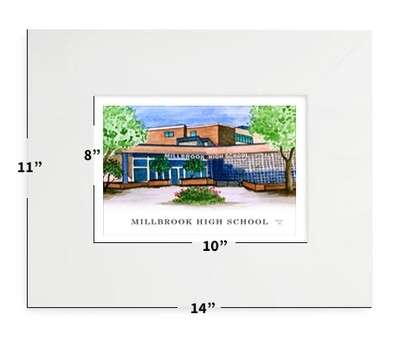 Raleigh, NC - Millbrook High School - 11"x14" - Matted Print - #katie