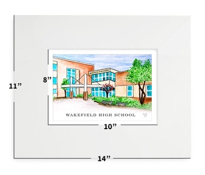 Raleigh, NC - Wakefield High School - 11"x14" - Matted Print - #katie