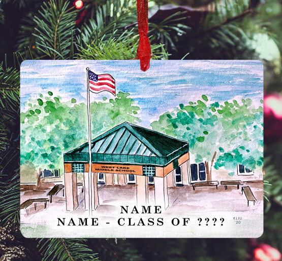 Apex, NC - Ornament - West Lake Middle School - #katie