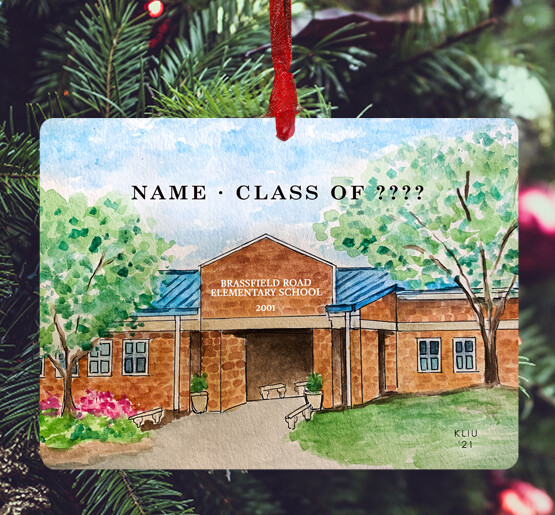 Raleigh, NC - Ornament - Brassfield Road Elementary School - #katie