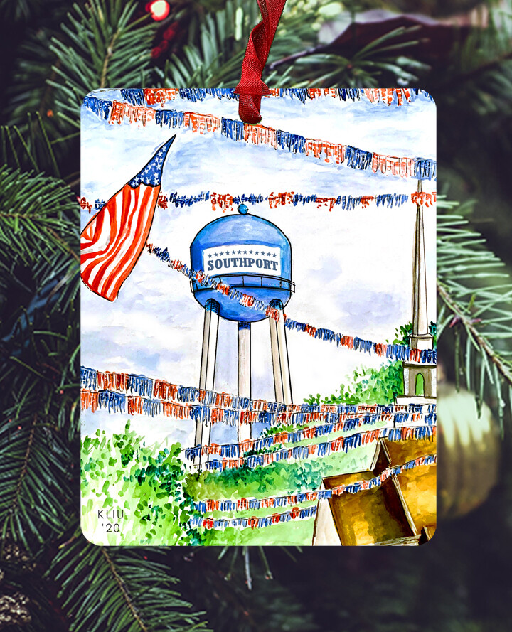 Southport, NC - Ornament - Water Tower - #katie