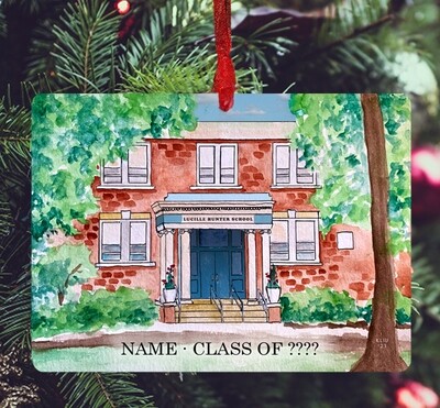 Raleigh, NC - Lucille Hunter Elementary School - Ornament - #katie