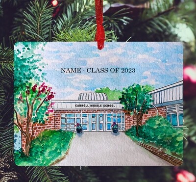 Raleigh, NC - Ornament - Carroll Middle School - #katie