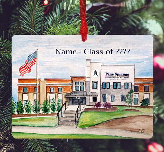 Holly Springs, NC - Ornament - Pine Springs Preparatory Academy - #katie