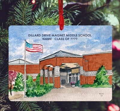 Raleigh, NC - Ornament - Dillard Drive Magnet Middle School - #katie