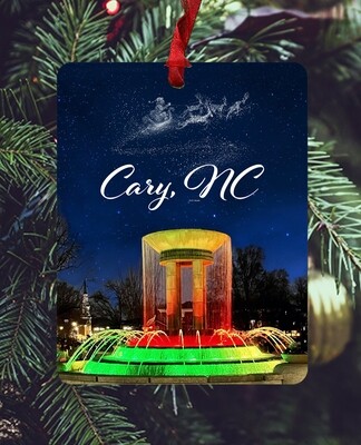 Cary, NC - Ornament - Photo - Anne Burton - Fountain Christmas - #carychristmas