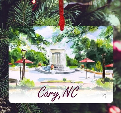 Cary, NC - Ornament - Fountain - Ornament - #caryfountain - #lew