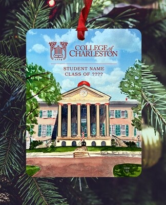 Charleston, SC - Ornament - College of Charleston - #charleston - #stephanie