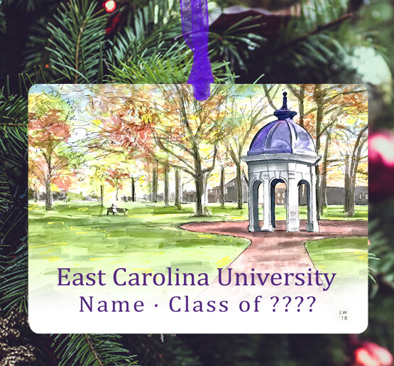 Greenville, NC - Ornament - East Carolina University - Cupola - #lew