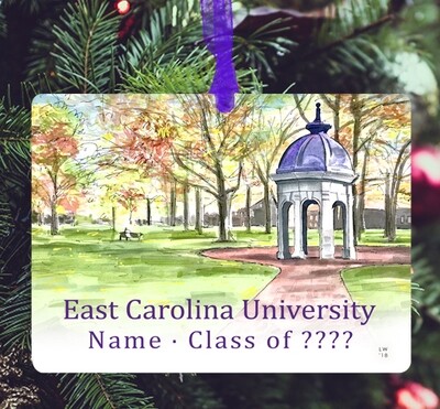 Greenville, NC - Ornament - East Carolina University - Cupola - #lew