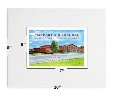 Fairport, NY - Fairport High School - 8"x10" - Matted Print - #lew