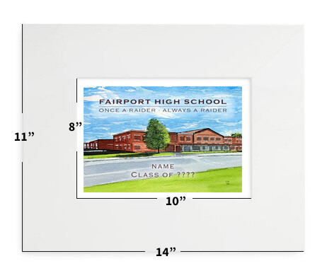 Fairport, NY - Fairport High School - 11"x14" - Matted Print - #lew