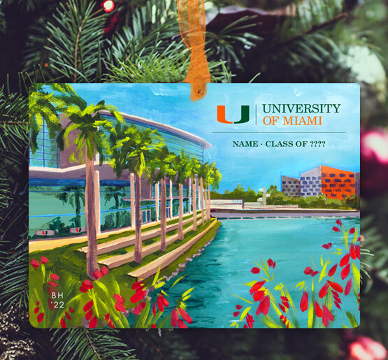 Coral Gables, FL - Ornament - University of Miami - Ornament - #canes - #hopper