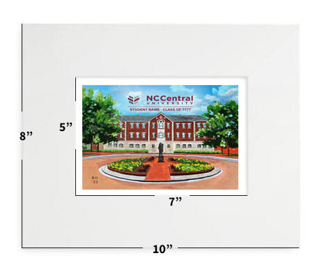 Durham, NC - Matted Print - 8&quot;x10&quot; - North Carolina Central University - #nccentral - #hopper
