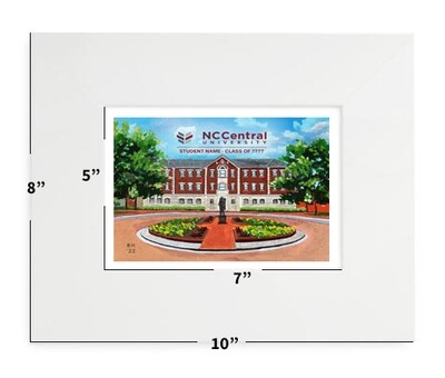 Durham, NC - Matted Print - 8"x10" - North Carolina Central University - #nccentral - #hopper