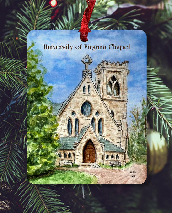 Charlottesville, VA - Ornament - University Of Virginia - Chapel - #helaina