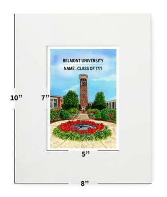 Nashville, TN - Belmont University - 8"x10" - Matted Print - #belmont - #stephanie