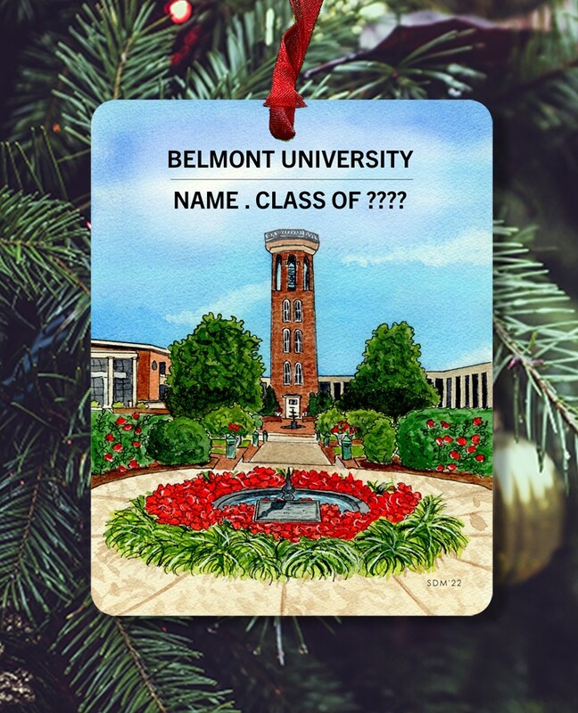 Nashville, TN - Ornament - Belmont University - #belmont - #stephanie