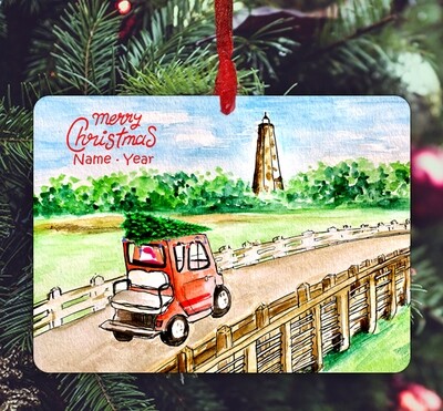 Bald Head Island, NC - Ornament - Old Baldy Christmas - #katie