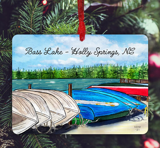 Holly Springs, NC - Ornament - Bass Lake - #stephanie