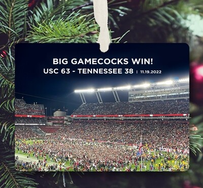 Columbia, SC - Ornament - BIG GAMECOCKS WIN - University of South Carolina - USC vs Tennessee - #bigcockswin