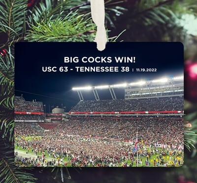 Columbia, SC - Ornament - BIG COCKS WIN - University of South Carolina - USC vs Tennessee - #bigcockswin