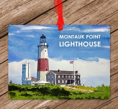 Montauk, NY - Ornament - Montauk Point Lighthouse - #lew