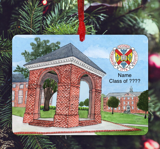 Hampden Sydney, VA - Ornament - Hampden-Sydney College Bell Tower - #ashley