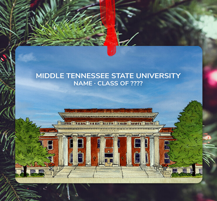 Murfreesboro, TN - Ornament - Middle Tennessee State University - #mtsu - #Stephanie