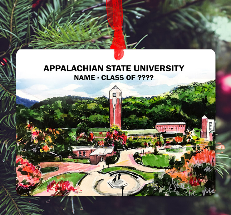 Boone, NC - Ornament - Appalachian State University - Campus - #lew