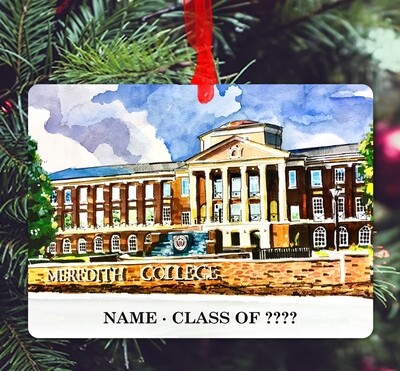 Raleigh, NC - Meredith College - Ornament - #lew