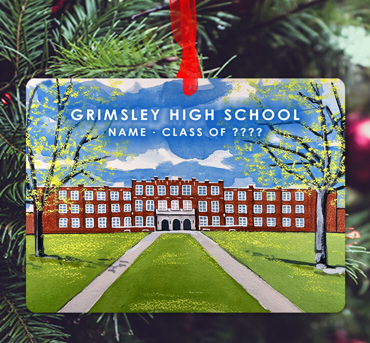 Greensboro, NC - Ornament - Grimsley High School - #grimsley - #lew