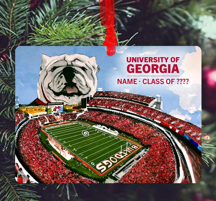 Athens, GA - Ornament - University of Georgia - Stadium - #lew