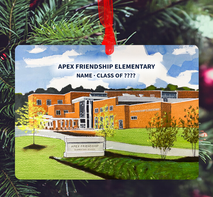 Apex, NC - Ornament - Apex Friendship Elementary - #lew
