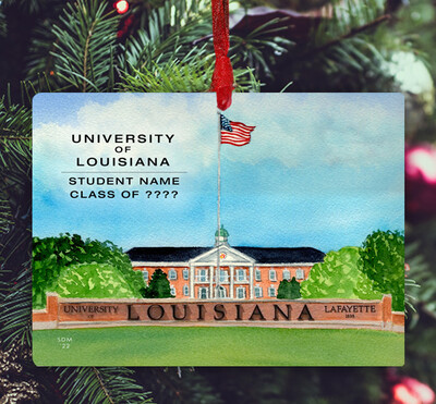 Lafayette, LA - University of Louisiana - Ornament - #cajuns - #stephanie