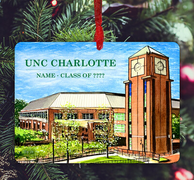 Charlotte, NC - Ornament - UNC Charlotte - Tower - #uncctower - #lew