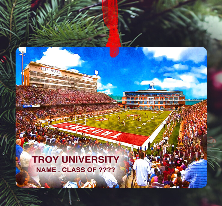 Troy, AL - Ornament - Troy University - Veterans Memorial Stadium - #troy