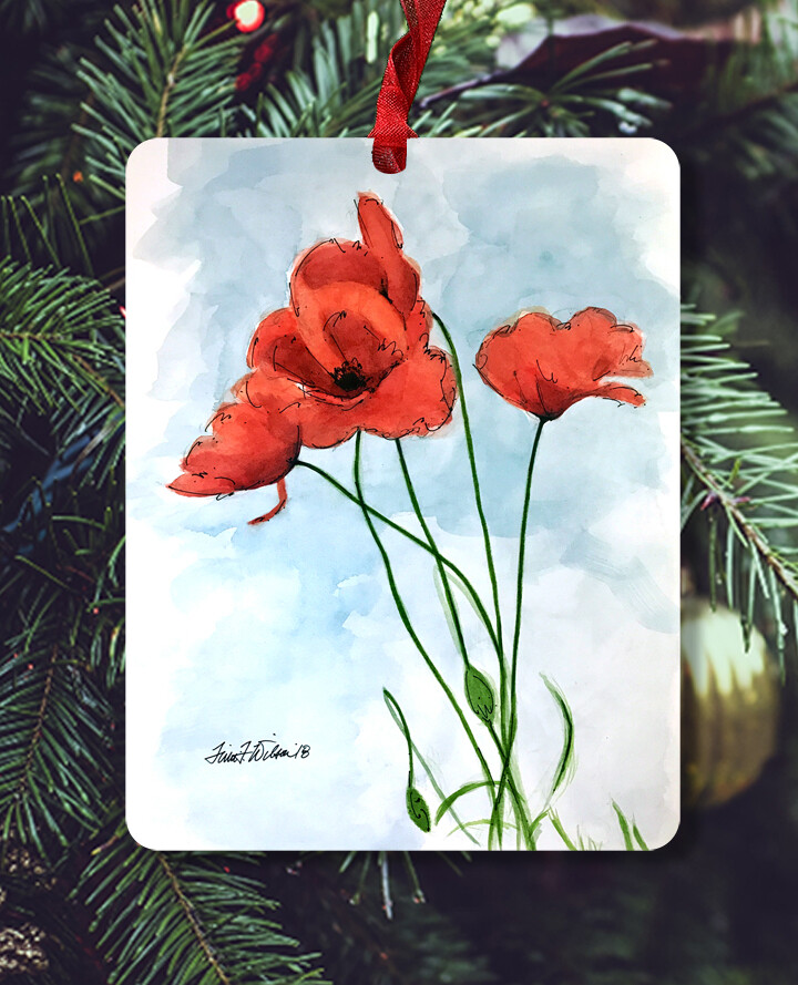 Flowers - Ornament - Poppies - #lew