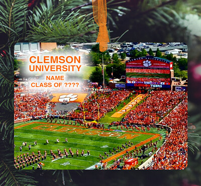 Clemson, SC - Ornament - Clemson University - Clemson Memorial Stadium