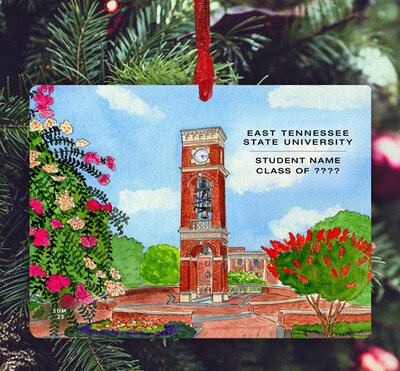 Johnson City, TN - Ornament - East Tennessee State University - #etsu
