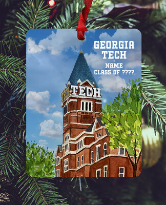 Atlanta, GA - Ornament - Georgia Tech - Tech Tower - #stephanie